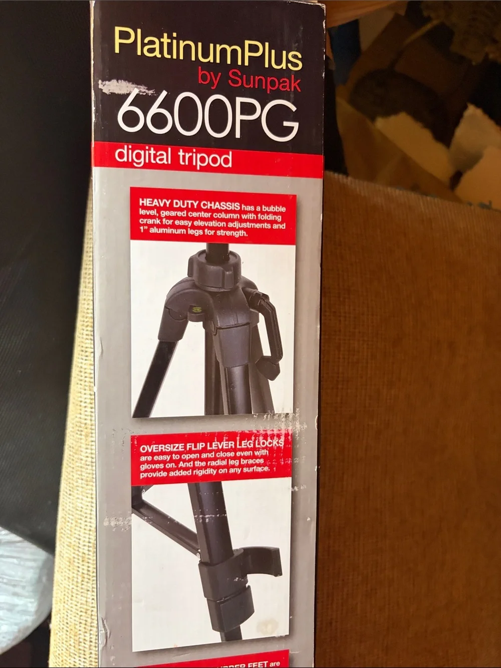 PlatinumPlus 6600PG Digital Tripod - Black